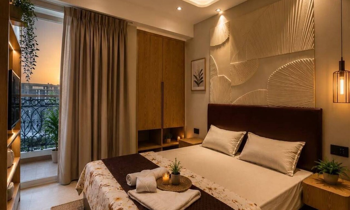 Greater Noida Apartment | Cozy 1-bedroom studio apartment with balcony in adorable Greater Noida.