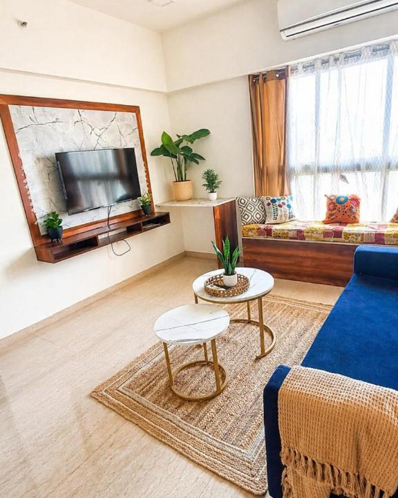 Kadadhe Apartment | Luxury Boho Stay, Sunset Balcony, Lodha Belmondo