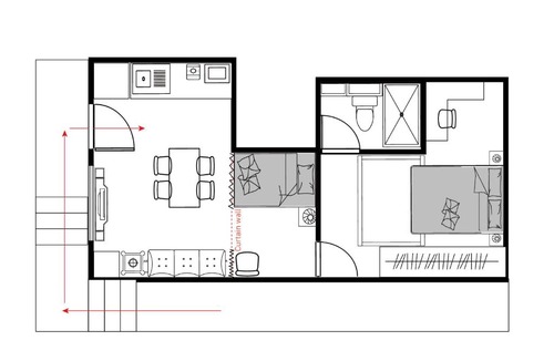 Chatswood Apartment | 12A NEST Chatswood Private Master Bedroom and Semi-Private Second Bedroom