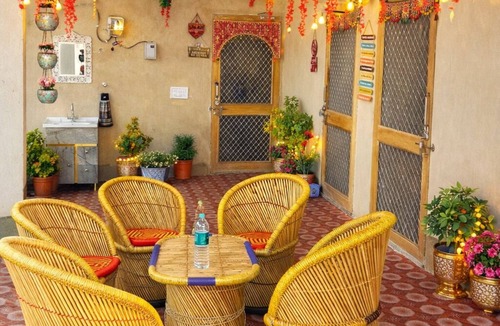 Jaipur District House | A Rustic Bamboo-Themed Farmhouse in Jaipur with Swimming Pool & Jacuzzi Escape