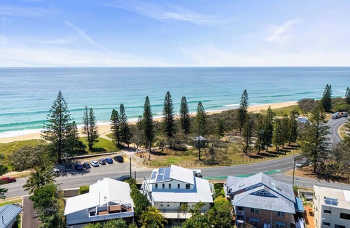 Buddina House | Beachfront at Buddina with Heated Pool & Sea Views