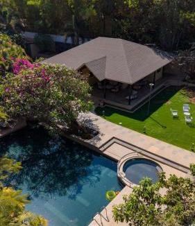 Igatpuri Villa | ELIVAAS Lush Villa 6BHK Pet-Friendly Villa with Pool, Jacuzzi, Gazebo & Garden