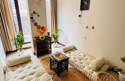 Varanasi Apartment | Kashi Haven – Boho Retreat Stylish 2BHK in the Heart of Varanasi