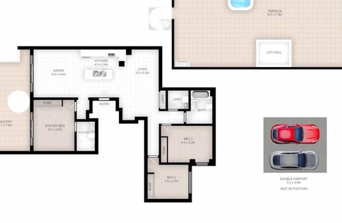 The Entrance Apartment | Three bedroom penthouse apartment