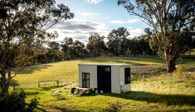 Classy Tiny House on an Alpaca Farm in Windeyer Ideal for Luxury Glamping, NSW in Windeyer