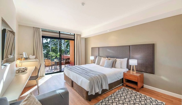 Harbourfront Resort Private Balcony and Shared Pool in Darwin