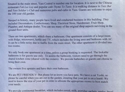 Yass Central Bed & Breakfast in Yass