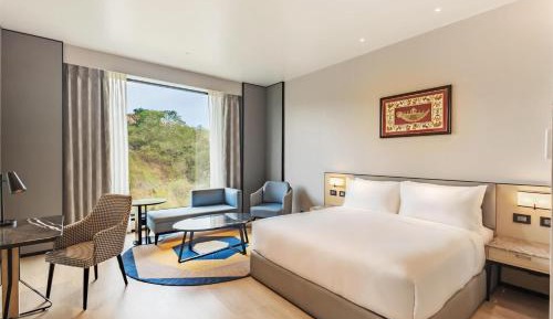 Deluxe Room - 15% discount on F&B (Soft Bev) ; 15% disc on Spa ; 15% discount on Laundry ; Happy Hours (1+1 on selected drinks) at "Palaash The Lounge Bar" 5PM-8PM ; Two 30 ml drinks+chef's choice snacks@"Palaash" 7-11PM