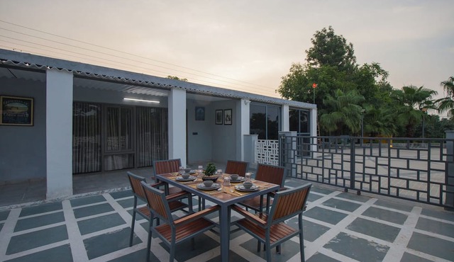 ELIVAAS 5-BHK with Luxe Mudhouses, Tents, Pond & Pvt Pool | Kaimalgarh Farmstay